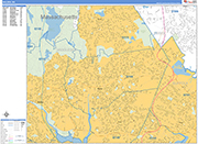Malden  Wall Map Basic Style