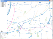 Manchester  Wall Map Basic Style