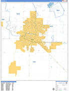 Merced  Wall Map Basic Style