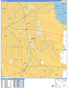Mesquite  Wall Map Basic Style