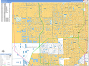Miramar  Wall Map Basic Style