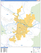 Missoula  Wall Map Basic Style