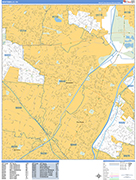 Montebello  Wall Map Basic Style