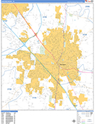Murfreesboro  Wall Map Basic Style