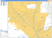 Murrieta  Wall Map Basic Style