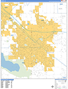 Nampa  Wall Map Basic Style