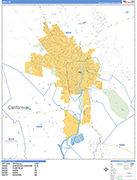 Napa  Wall Map Basic Style