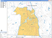 Nashua  Wall Map Basic Style