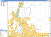 Noblesville  Wall Map Basic Style