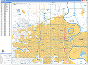 Omaha  Wall Map Basic Style