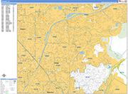 Orange  Wall Map Basic Style