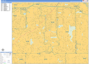 Parma  Wall Map Basic Style