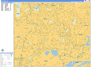 Placentia  Wall Map Basic Style