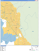 Provo  Wall Map Basic Style