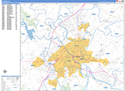 Reading  Wall Map Basic Style