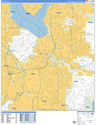 Renton Wall Map Basic Style