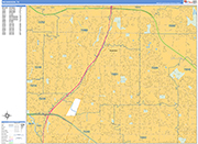 Richardson  Wall Map Basic Style