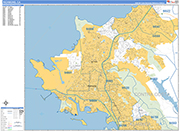Richmond  Wall Map Basic Style