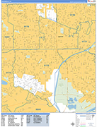 Rosemead  Wall Map Basic Style