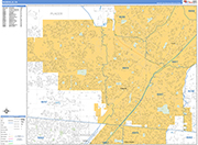 Roseville  Wall Map Basic Style