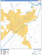 Salisbury  Wall Map Basic Style