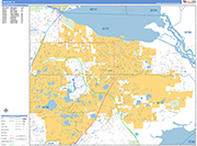 Sanford  Wall Map Basic Style