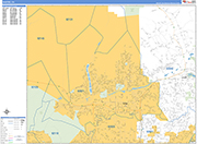 Santee  Wall Map Basic Style