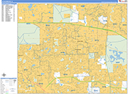 Schaumburg  Wall Map Basic Style