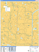 Skokie  Wall Map Basic Style
