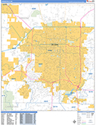 Springfield  Wall Map Basic Style