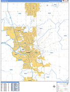 Stockton  Wall Map Basic Style