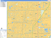 Tamarac  Wall Map Basic Style
