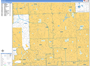 Troy  Wall Map Basic Style