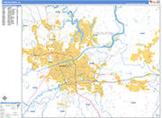 Tuscaloosa  Wall Map Basic Style