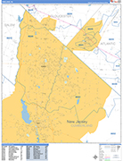 Vineland  Wall Map Basic Style