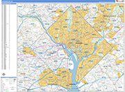 Washington  Wall Map Basic Style