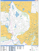 Wayne  Wall Map Basic Style