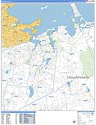Weymouth  Wall Map Basic Style