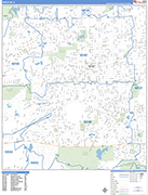Wheaton  Wall Map Basic Style