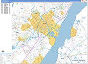 Wilmington  Wall Map Basic Style