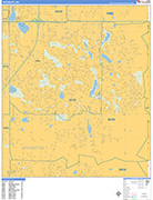 Woodbury  Wall Map Basic Style