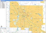 Youngstown  Wall Map Basic Style