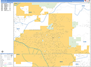 Yucaipa  Wall Map Basic Style