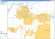 Yuma Wall Map Basic Style