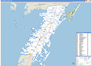 Accomack County Wall Map Basic Style