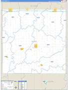 Adair County Wall Map Basic Style