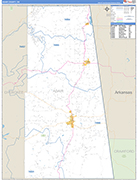 Adair County Wall Map Basic Style