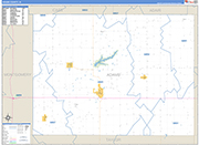 Adams County Wall Map Basic Style
