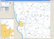 Adams County Wall Map Basic Style