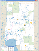 Aitkin County Wall Map Basic Style